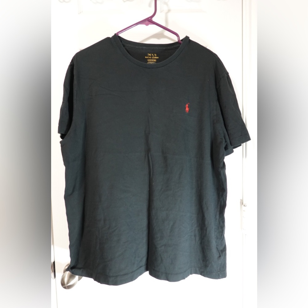Black U neck Polo
